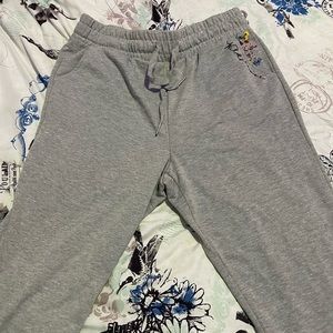 XL Gray sweatpants with embroidered pocket